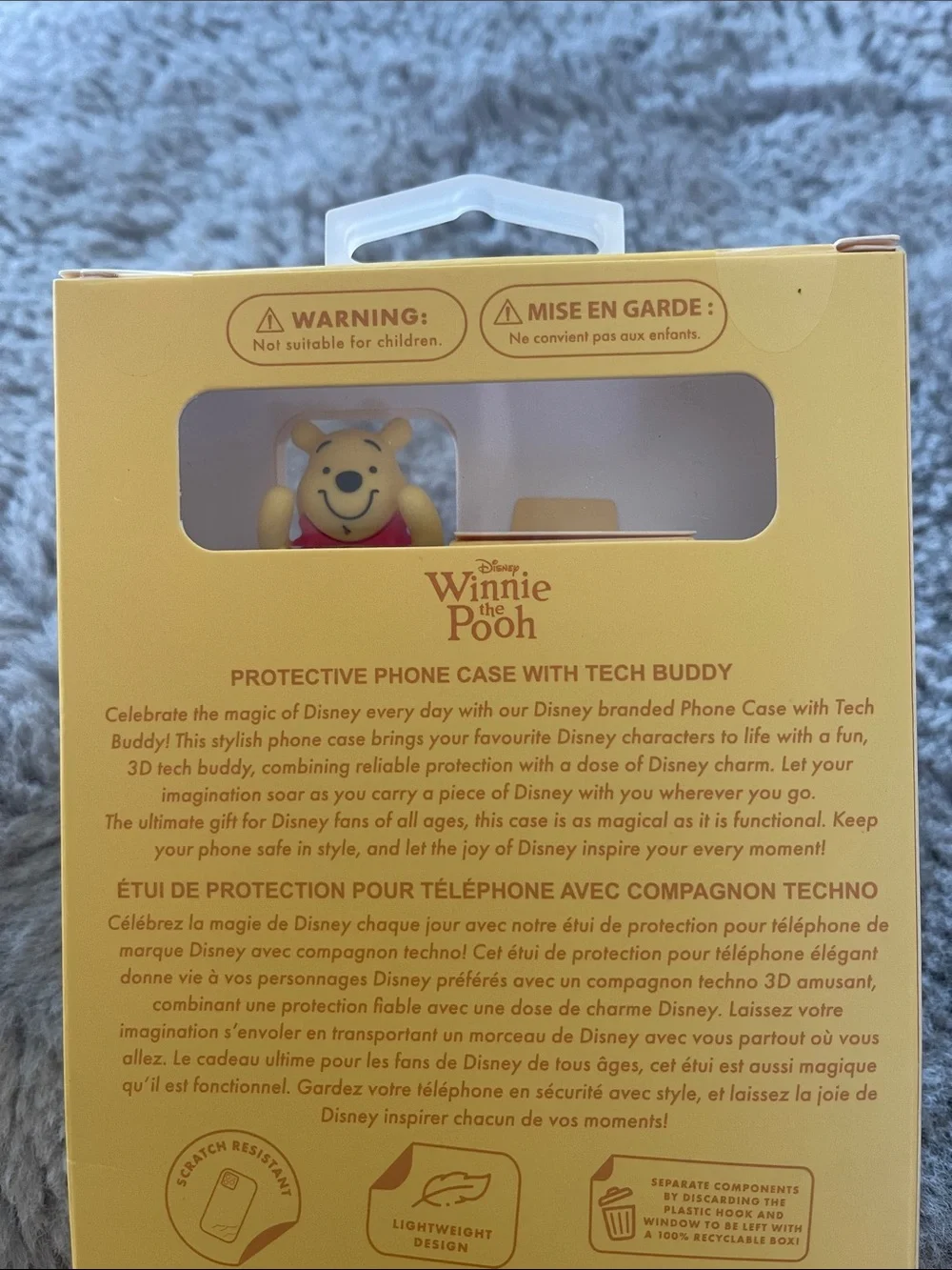 Disney Winnie the Pooh Clear iPhone Case with Yellow & Red 3D Pooh Charm